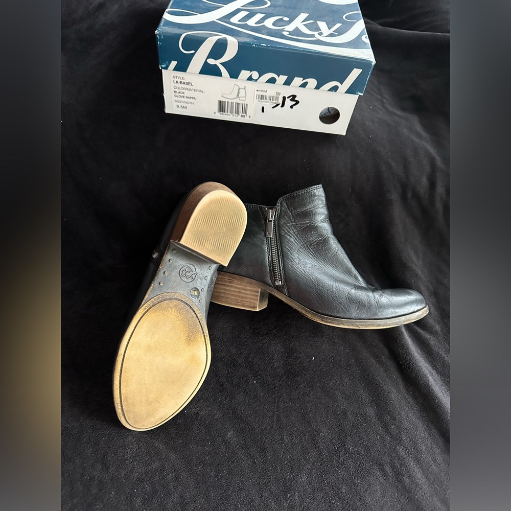 Lucky Basel leather booties